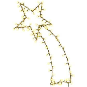 Kerstverlichting vallende ster silhouet 115 LEDs warm wit 2