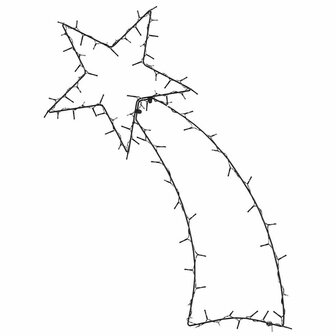 Kerstverlichting vallende ster silhouet 115 LEDs warm wit 3