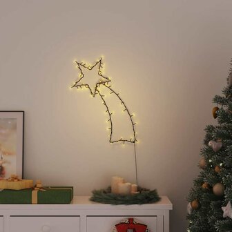Kerstverlichting vallende ster silhouet 80 LEDs warm wit 1