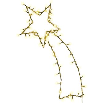 Kerstverlichting vallende ster silhouet 80 LEDs warm wit 2
