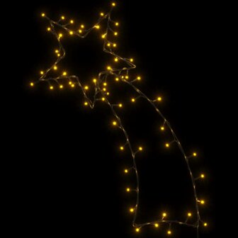 Kerstverlichting vallende ster silhouet 80 LEDs warm wit 6