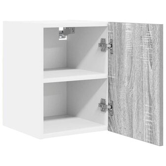 Hangkast Grijs Sonoma en Wit 30 x 31 x 40 cm Bewerkt hout 5