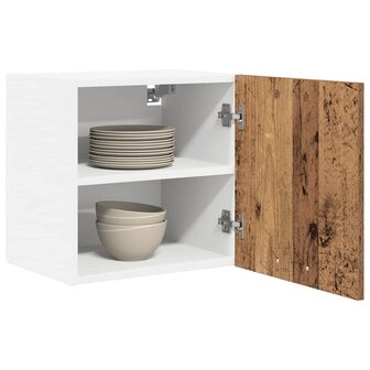 Hangkast Oude Hout en Wit 40 x 31 x 40 cm Bewerkt hout 3