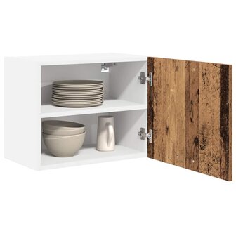 Hangkast Oude Hout en Wit 50 x 31 x 40 cm Bewerkt hout 3