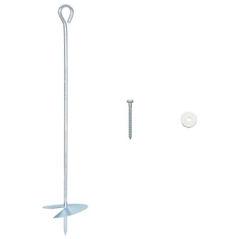 Aardeankers 10 st &Oslash;10 x 50 cm Gegalvaniseerd metaal zilver 2