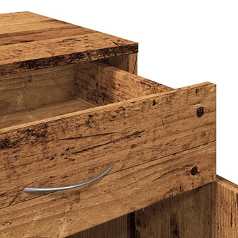 Kast verrijdbaar 45x38x54 cm bewerkt hout oud houtkleurig 9