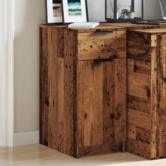 Bureau 33x50x75 cm bewerkt hout oud houtkleurig 4