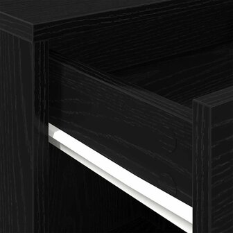 Rolling Kast 45 x 38 x 54 cm Bewerkt hout Zwart Eiken 9
