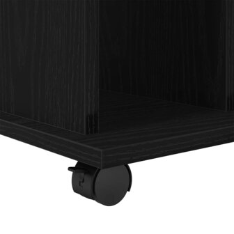 Rolling Kast 60 x 45 x 55 cm Bewerkt hout Zwart Eiken 9