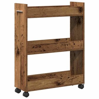 Kast met wiel Oudhout 60 x 22 x 79 cm 2