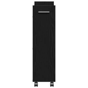 Kast met wiel Zwart Eiken 60 x 22 x 79 cm 7