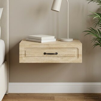 Wandmontage Zijtafel Sonoma Eiken 59 x 34,5 x 17 cm 1