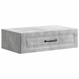 Wandmontage Zijtafel Betongrijs 59 x 34,5 x 17 cm Bewerkt hout 2