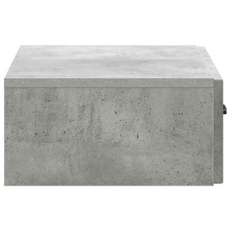 Wandmontage Zijtafel Betongrijs 59 x 34,5 x 17 cm Bewerkt hout 6