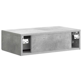 Wandmontage Zijtafel Betongrijs 59 x 34,5 x 17 cm Bewerkt hout 7
