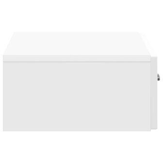 Wandmontage Zijtafel Hoogglans Wit 59 x 34,5 x 17 cm 6