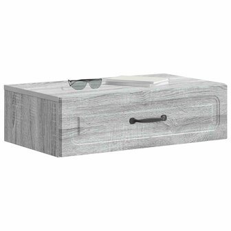 Wandmontage Zijtafel Grijs sonoma 59 x 34,5 x 17 cm 3