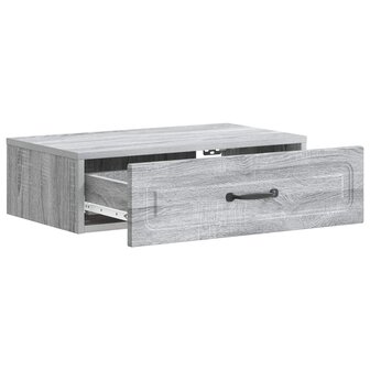 Wandmontage Zijtafel Grijs sonoma 59 x 34,5 x 17 cm 4