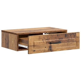 Wandmontage Zijtafel Oud hout 59 x 34,5 x 17 cm Bewerkt hout 4