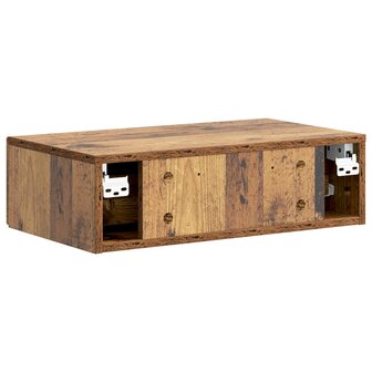 Wandmontage Zijtafel Oud hout 59 x 34,5 x 17 cm Bewerkt hout 7