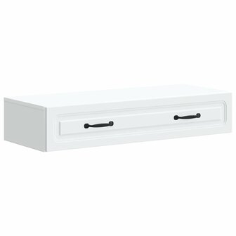Wandmontage Zijtafel Wit 87,5 x 34,5 x 17 cm Bewerkt hout 2