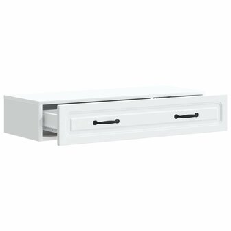 Wandmontage Zijtafel Wit 87,5 x 34,5 x 17 cm Bewerkt hout 4