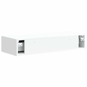 Wandmontage Zijtafel Wit 87,5 x 34,5 x 17 cm Bewerkt hout 7