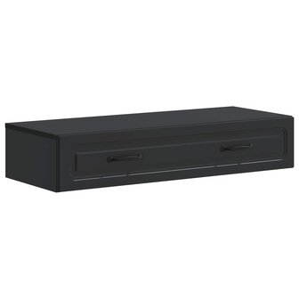 Wandmontage Zijtafel Zwart 87,5 x 34,5 x 17 cm Bewerkt hout 2