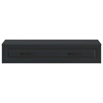 Wandmontage Zijtafel Zwart 87,5 x 34,5 x 17 cm Bewerkt hout 5