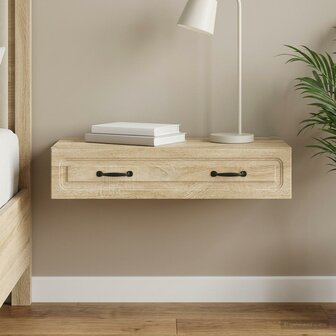 Wandmontage Zijtafel Sonoma Eiken 87,5 x 34,5 x 17 cm 1
