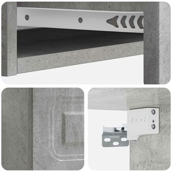 Wandmontage Zijtafel Betongrijs 87,5 x 34,5 x 17 cm 8