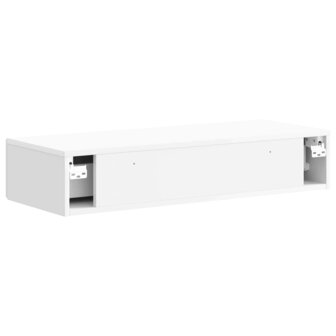 Wandmontage Zijtafel Hoogglans Wit 87,5 x 34,5 x 17 cm 7