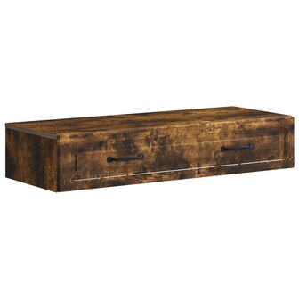 Wandmontage Zijtafel Gerookt eiken 87,5 x 34,5 x 17 cm 2