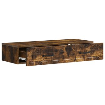 Wandmontage Zijtafel Gerookt eiken 87,5 x 34,5 x 17 cm 4