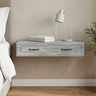 Wandmontage Zijtafel Grijs sonoma 87,5 x 34,5 x 17 cm 1