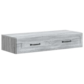 Wandmontage Zijtafel Grijs sonoma 87,5 x 34,5 x 17 cm 2