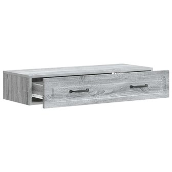 Wandmontage Zijtafel Grijs sonoma 87,5 x 34,5 x 17 cm 4