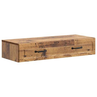Wandmontage Zijtafel Oud hout 87,5 x 34,5 x 17 cm Bewerkt hout 2