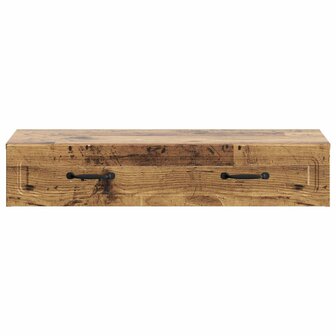 Wandmontage Zijtafel Oud hout 87,5 x 34,5 x 17 cm Bewerkt hout 5