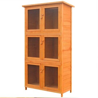 Dierenhok 6 kamers hout   1