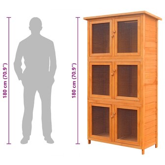 Dierenhok 6 kamers hout   8