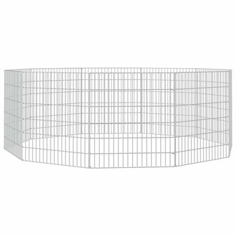 Dierenverblijf 10 panelen 54x60 cm gegalvaniseerd ijzer 4
