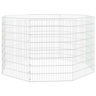 Dierenverblijf 8 panelen 54x80 cm gegalvaniseerd ijzer 2