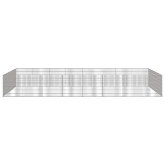 Dierenverblijf 24 panelen 54x60 cm gegalvaniseerd ijzer 4
