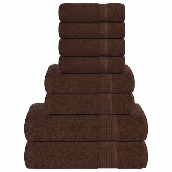 8-delige Handdoekenset FROGN 360 g/m&sup2; bruin 1