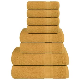 8-delige Handdoekenset FROGN 360 g/m&sup2; goud 1