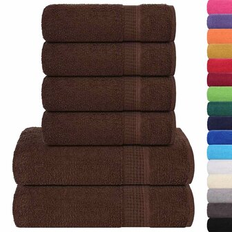 6-delige Handdoekenset FROGN 360 g/m&sup2; bruin 2