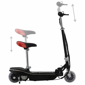 Kinderstep met zadel en LED 120 W zwart 3