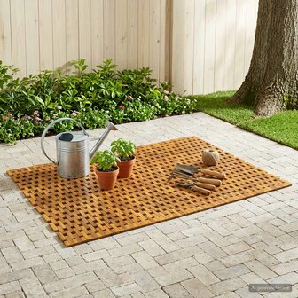 Badmatten Naturel 105 x 160 cm Massief Acaciahout 3