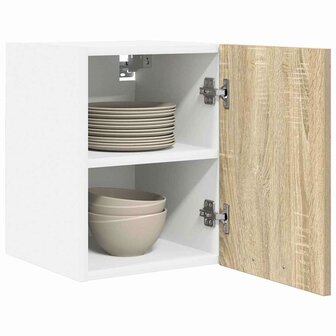 Hangkast Sonoma Eik en Wit 30 x 31 x 40 cm Bewerkt hout 3